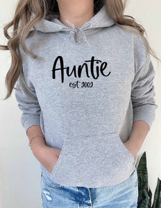 Mummy/ Mama/ Nana..  EST Jumper with Names on Sleeve - Hoodie
