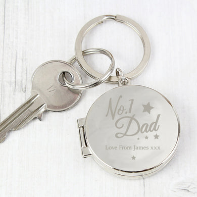 Personalised No.1 Dad Photo Keyring - Ooh Darling
