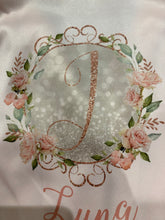 Personalised Rose Gold Floral Design Children's Satin Pj's