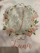 Personalised Rose Gold Floral Design Children's Satin Pj's