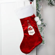 Personalised Gonk Family Red Christmas Stocking