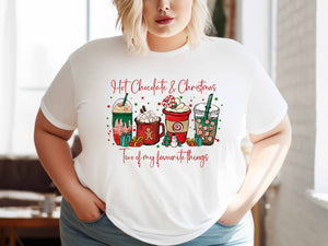 Red Hot Chocolate & Christmas Top - PLUS SIZE