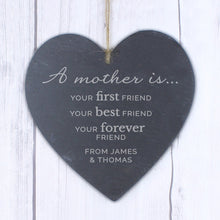 Personalised 'A Mother Is'  Slate Heart Decoration - Ooh Darling