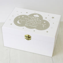 Personalised Twinkle Twinkle White Wooden Keepsake Box - Ooh Darling