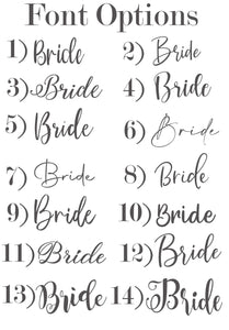 Personalised Wedding Satin PJ'S Alphabet Designs (Children's)