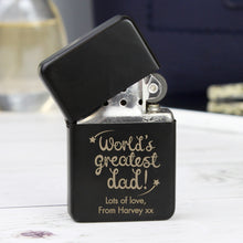Personalised 'World's Greatest Dad' Black Lighter - Ooh Darling