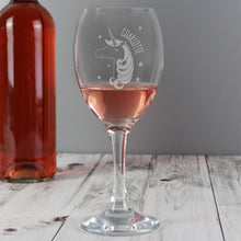 Personalised Unicorn Wine Glass