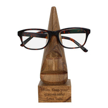 Personalised Wooden Nose-Shaped Glasses Holder