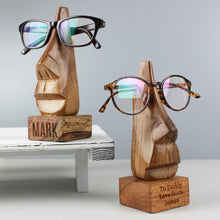 Personalised Wooden Nose-Shaped Glasses Holder