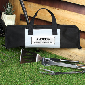 Personalised Classic Stainless Steel BBQ Kit - Ooh Darling