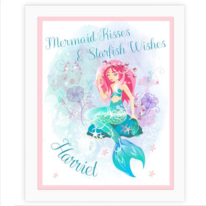 Personalised Mermaid Poster Frame - Ooh Darling