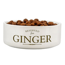 Personalised Reserved For 14cm Medium White Pet Bowl - Ooh Darling