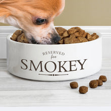 Personalised Reserved For 14cm Medium White Pet Bowl - Ooh Darling