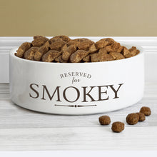 Personalised Reserved For 14cm Medium White Pet Bowl - Ooh Darling