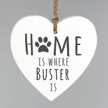 Personalised 'Home is Where' Pet Wooden Heart Decoration - Ooh Darling