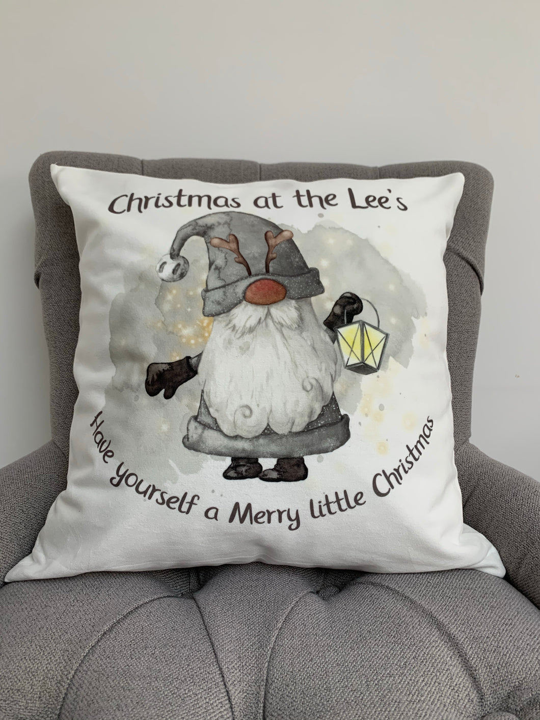 Grey Gnome Cushion