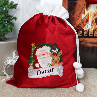 Personalised Red Christmas Santa Sack - Ooh Darling