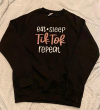 Eat Sleep Tik ToK Repeat Kids Jumper